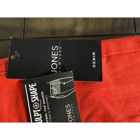 Jones New York Jeans The Lexington Skinny Ankle Scarlet Apple Size 14/32 NWT - Picture 15 of 15